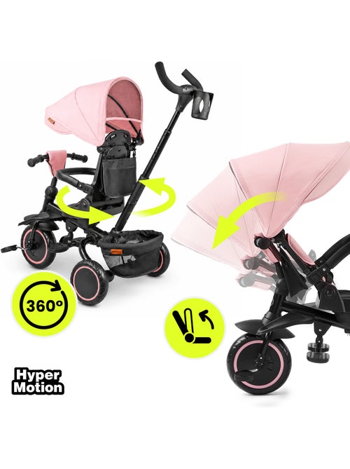 Triciclo evolutivo bebé HyperMotion TOBI TIMBER 2 en 1 plegable con capota y empujador - Kiabi Triciclo evolutivo bebé HyperMotion TOBI TIMBER 2 en 1 plegable con capota y empujador - Kiabi