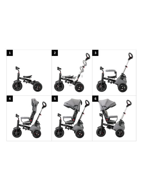 Triciclo evolutivo HyperMotion para niños de 12 meses a 5 años con capota, empujador y accesorios y - Kiabi