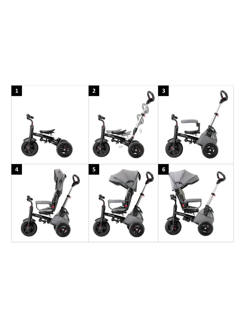 Triciclo evolutivo HyperMotion para niños de 12 meses a 5 años con capota, empujador y accesorios y N/D - Kiabi
