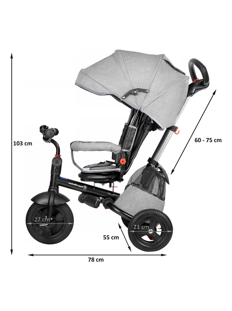 Triciclo evolutivo HyperMotion para niños de 12 meses a 5 años con capota, empujador y accesorios y N/D - Kiabi