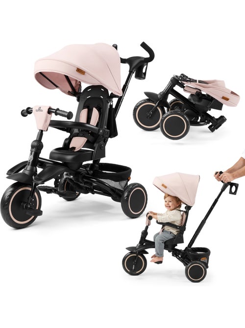 Triciclo infantil evolutivo HyperMotion TOBI TIMBER 3 en 1 - Plegable con capota y empujador - Kiabi Triciclo infantil evolutivo HyperMotion TOBI TIMBER 3 en 1 - Plegable con capota y empujador - Kiabi