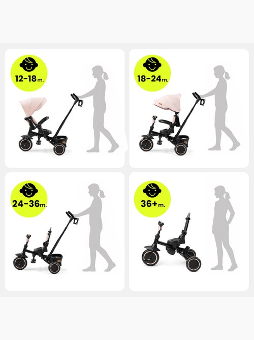 Triciclo infantil evolutivo HyperMotion TOBI TIMBER 3 en 1 - Plegable con capota y empujador - Kiabi Triciclo infantil evolutivo HyperMotion TOBI TIMBER 3 en 1 - Plegable con capota y empujador - Kiabi