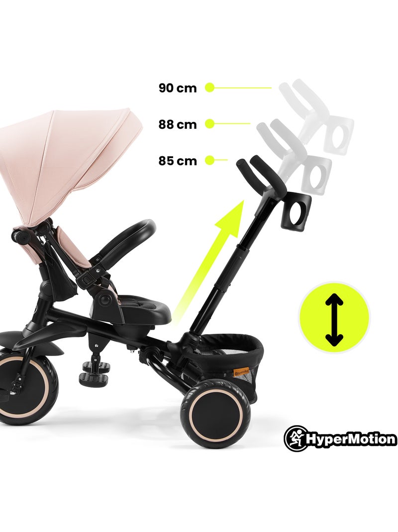 Triciclo infantil evolutivo HyperMotion TOBI TIMBER 3 en 1 - Plegable con capota y empujador Beige - Kiabi