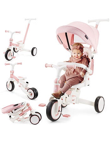 Tricycle evolutivo 8 en 1 tobi forest con capota y empuje para niños 1-5 años