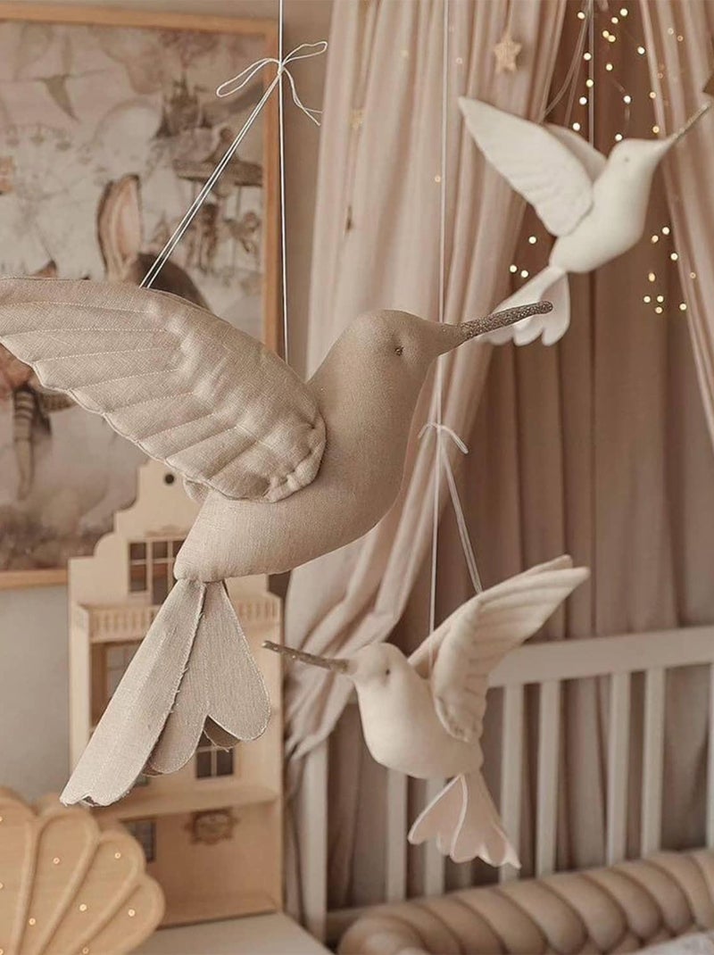 Trofeo mural para niños, colibrí en lino beige | SEVIRA KIDS Beige - Kiabi