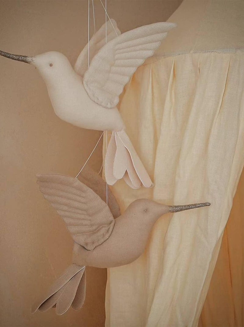 Trofeo mural para niños, colibrí en lino beige | SEVIRA KIDS Beige - Kiabi