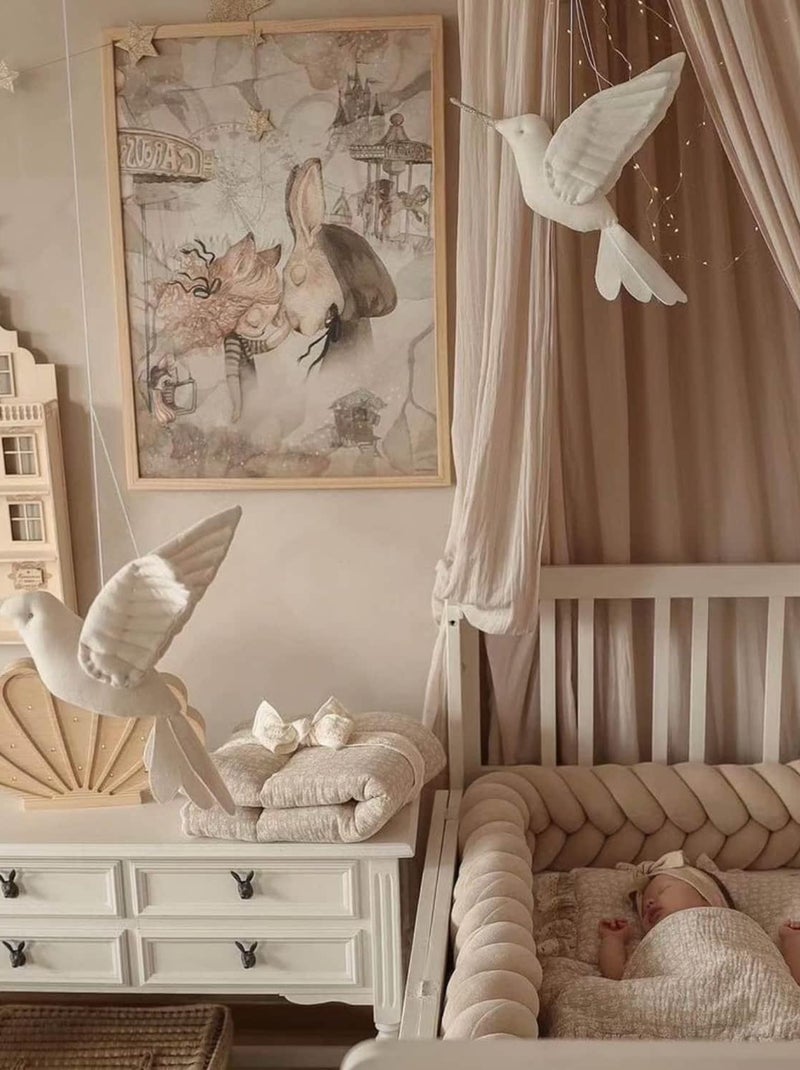 Trofeo mural para niños, colibrí en lino beige | SEVIRA KIDS Beige - Kiabi