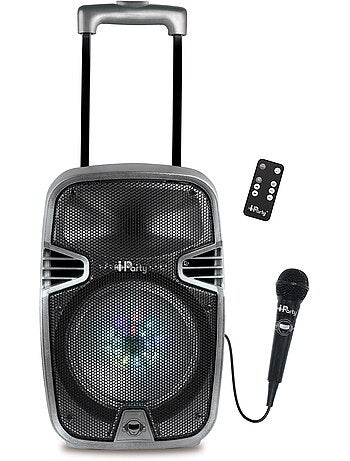 Trolley bluetooth® karaoke audio system 8'' con luces y micrófono