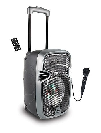 Trolley bluetooth® karaoke audio system 8'' con luces y micrófono