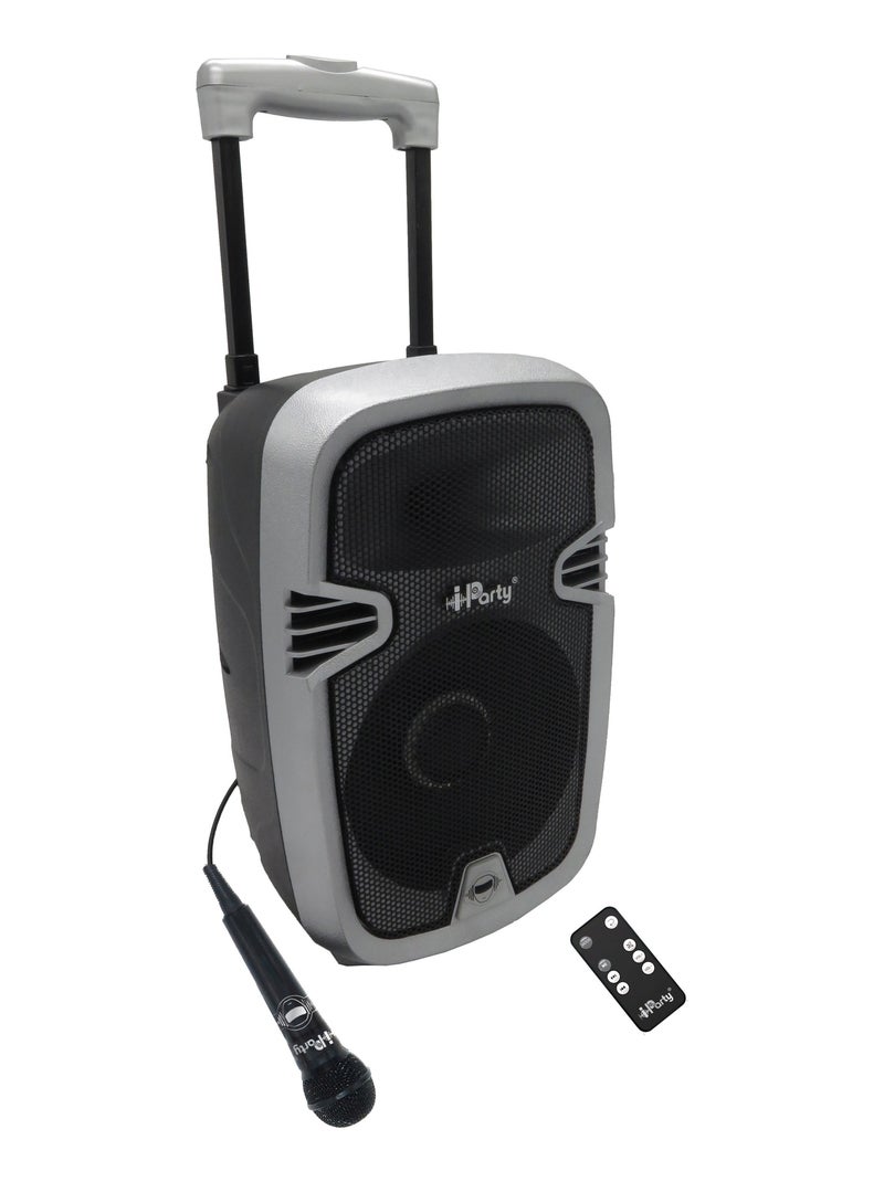 Trolley Bluetooth® Karaoke Audio System 8'' con luces y micrófono Negro - Kiabi
