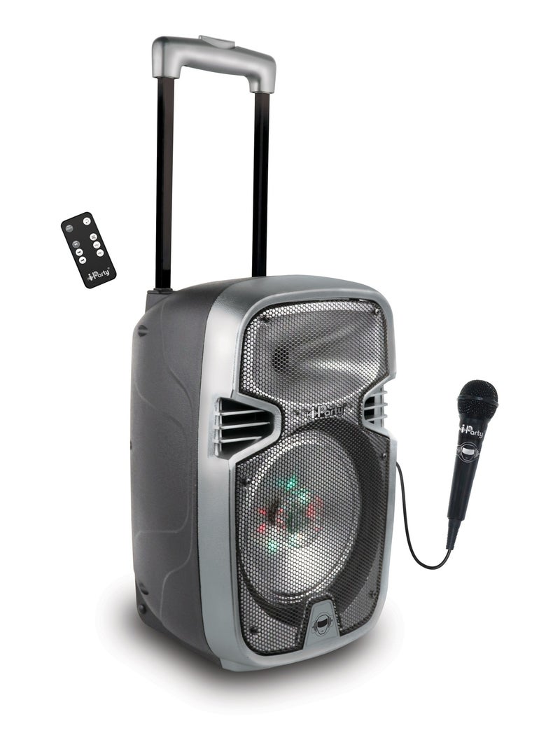 Trolley Bluetooth® Karaoke Audio System 8'' con luces y micrófono Negro - Kiabi