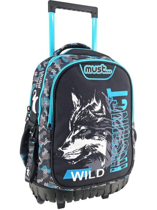 Trolley escolar base de plástico moldeado lobo animal planet 45 cm - Kiabi Trolley escolar base de plástico moldeado lobo animal planet 45 cm - Kiabi