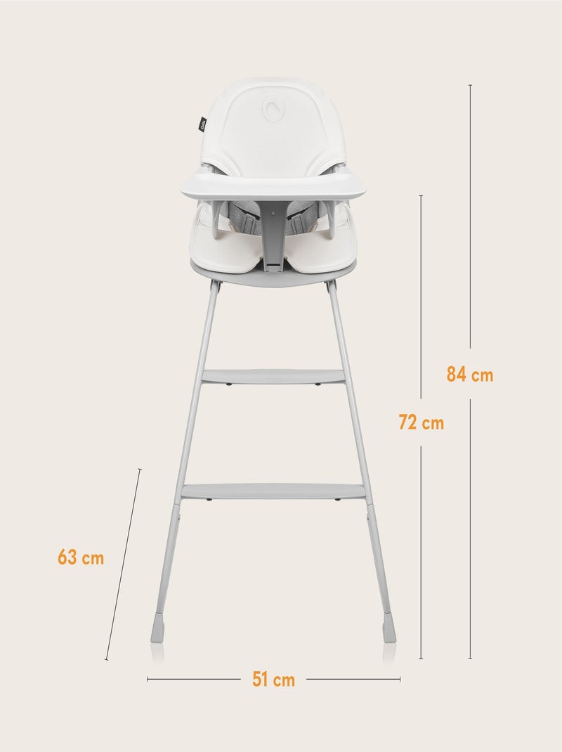 Trona convertible LIONELO Dalia - Hasta 60 kg - Ultraligera Gris - Kiabi