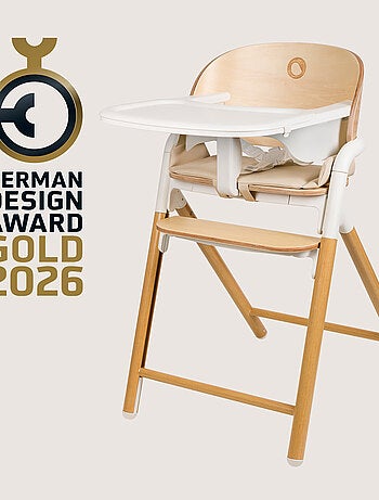 Trona de madera 3 en 1 LIONELO Celia - Hasta 90 kg - Ajuste con una mano - Adaptable