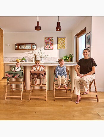 Trona de madera 3 en 1 Megan de LIONELO - Hasta 110 kg - Ajustable - Bandeja extraíble