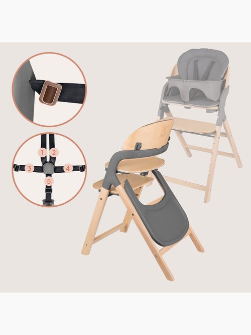 Trona de madera 3 en 1 Megan de LIONELO - Hasta 110 kg - Ajustable - Bandeja extraíble - Kiabi