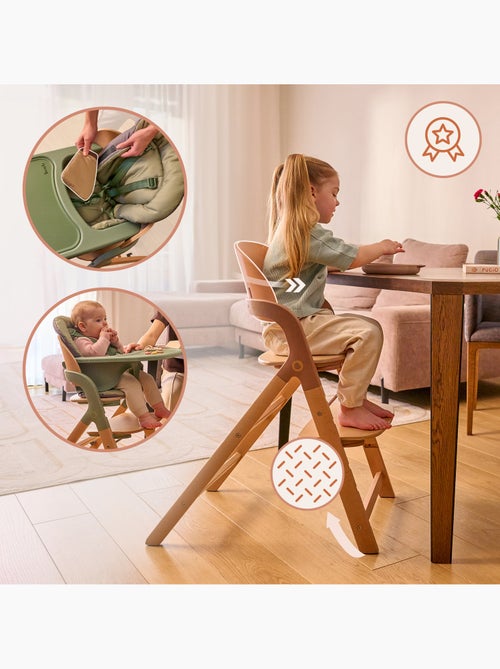 Trona de madera 3 en 1 Megan de LIONELO - Hasta 110 kg - Ajustable - Bandeja extraíble - Kiabi