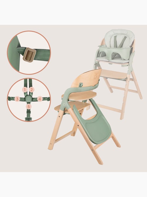 Trona de madera 3 en 1 Megan de LIONELO - Hasta 110 kg - Ajustable - Bandeja extraíble - Kiabi