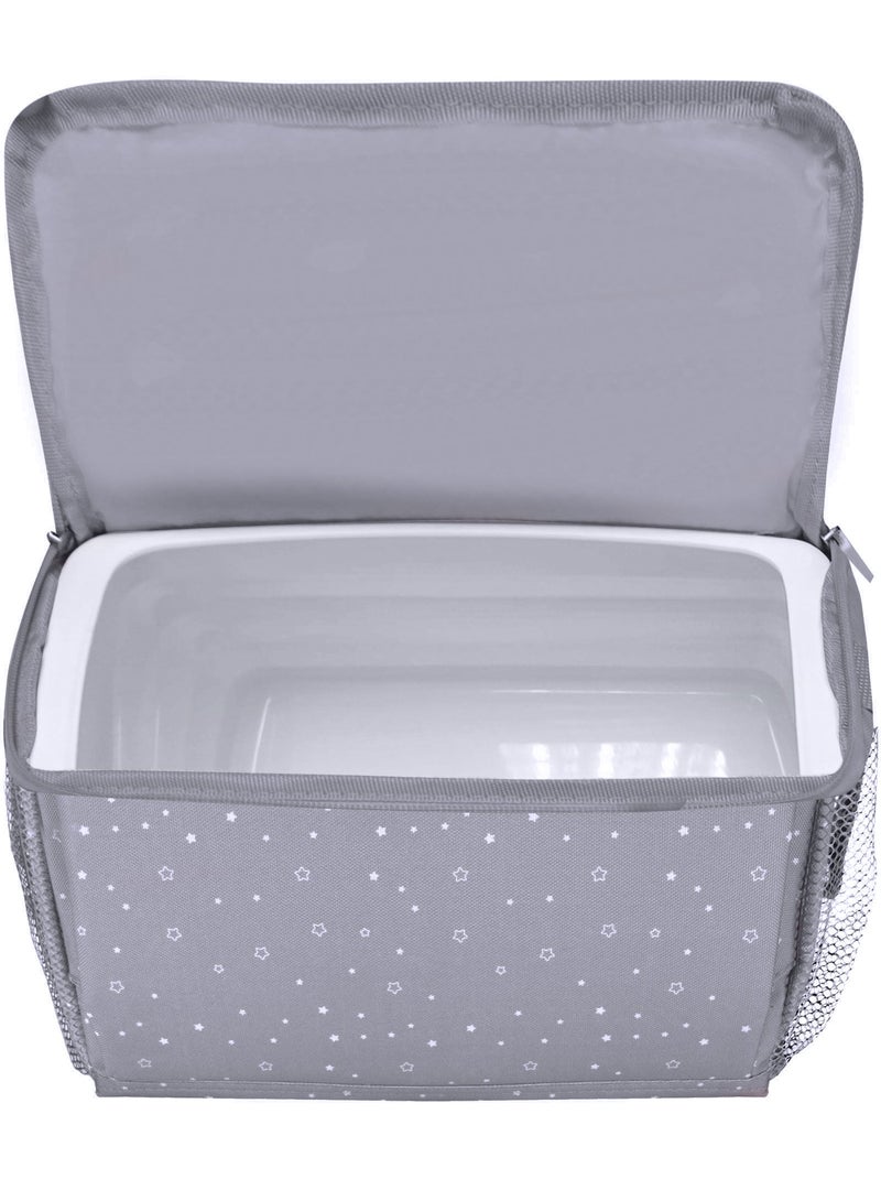 Trona de viaje - Bolso Hummus Estrellas Asalvo Gris - Kiabi