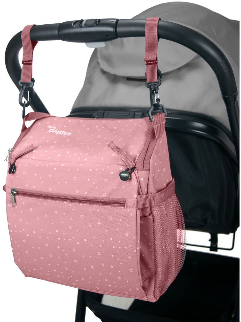 Trona de viaje - Bolso Hummus Estrellas Asalvo Rosa - Kiabi