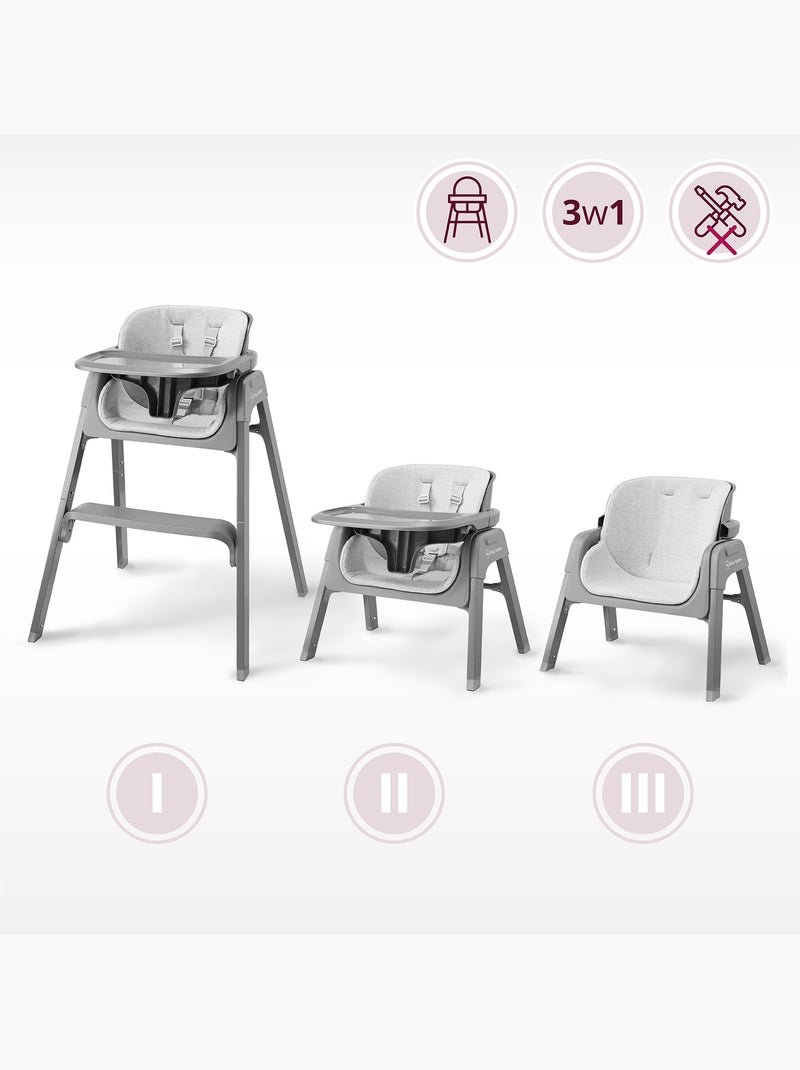 Trona evolutiva 3 en 1 moby-system noxi desde los 6 meses Gris - Kiabi