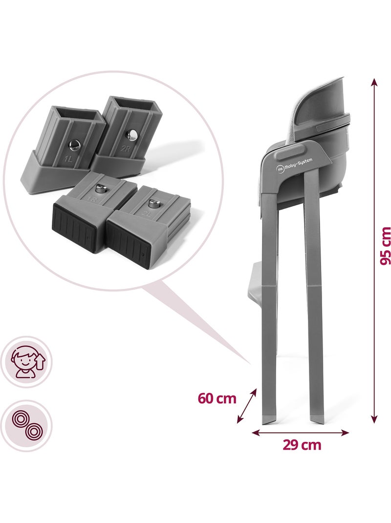 Trona evolutiva 3 en 1 moby-system noxi desde los 6 meses Gris - Kiabi