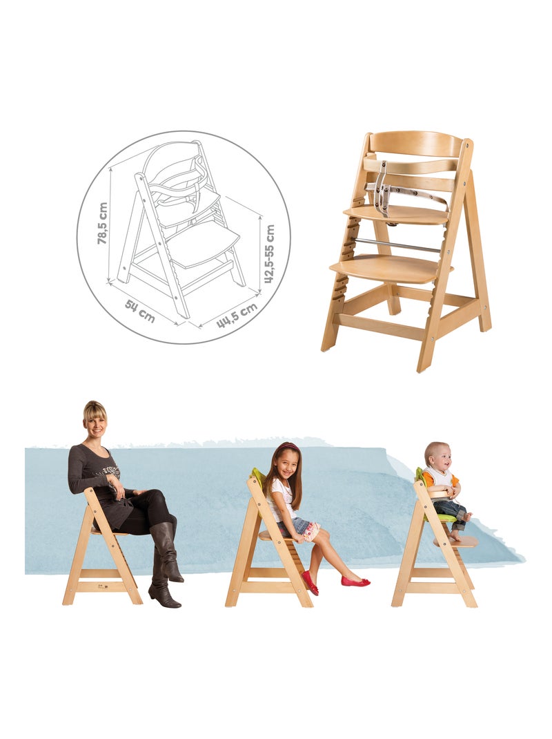 Trona evolutiva ajustable por clic - ROBA 'Sit Up Click' Madera natural - Kiabi