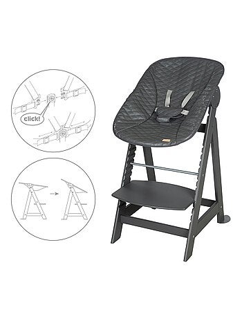 Trona evolutiva con hamaca reclinable en cuero PU 'Roba Born Up'