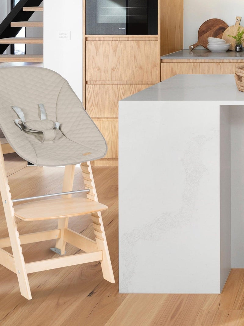 Trona evolutiva con hamaca reclinable en cuero PU 'Roba Born Up' Marrón claro - Kiabi
