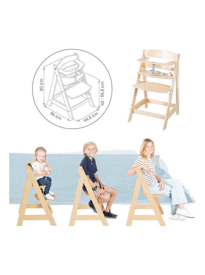 Trona evolutiva con hamaca reclinable en cuero PU 'Roba Born Up' Marrón claro - Kiabi