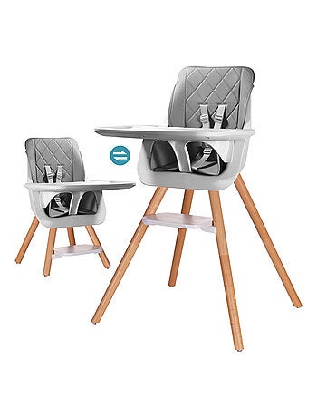 Trona evolutiva de madera StarWood natural gris