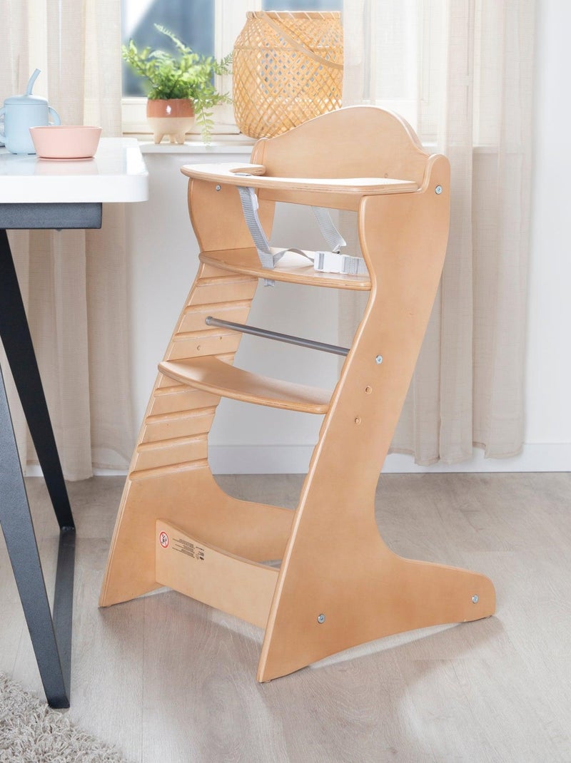 Trona evolutiva en madera - soporta hasta 70 kg - 'Roba Chair Up' Marrón claro - Kiabi
