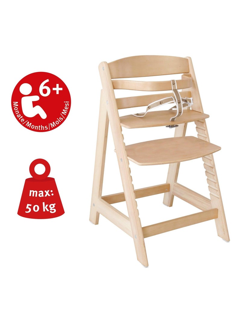 Trona evolutiva en madera desde 6 meses hasta 70 kg - ROBA 'Sit Up III' Beige - Kiabi