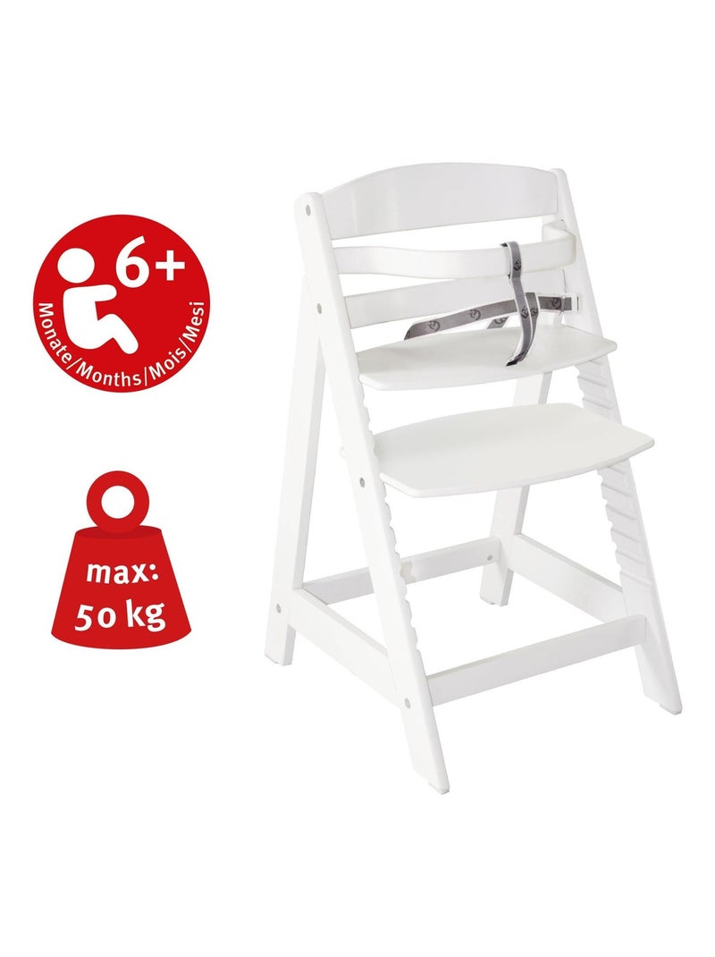 Trona evolutiva en madera desde 6 meses hasta 70 kg - ROBA 'Sit Up III' Blanco - Kiabi