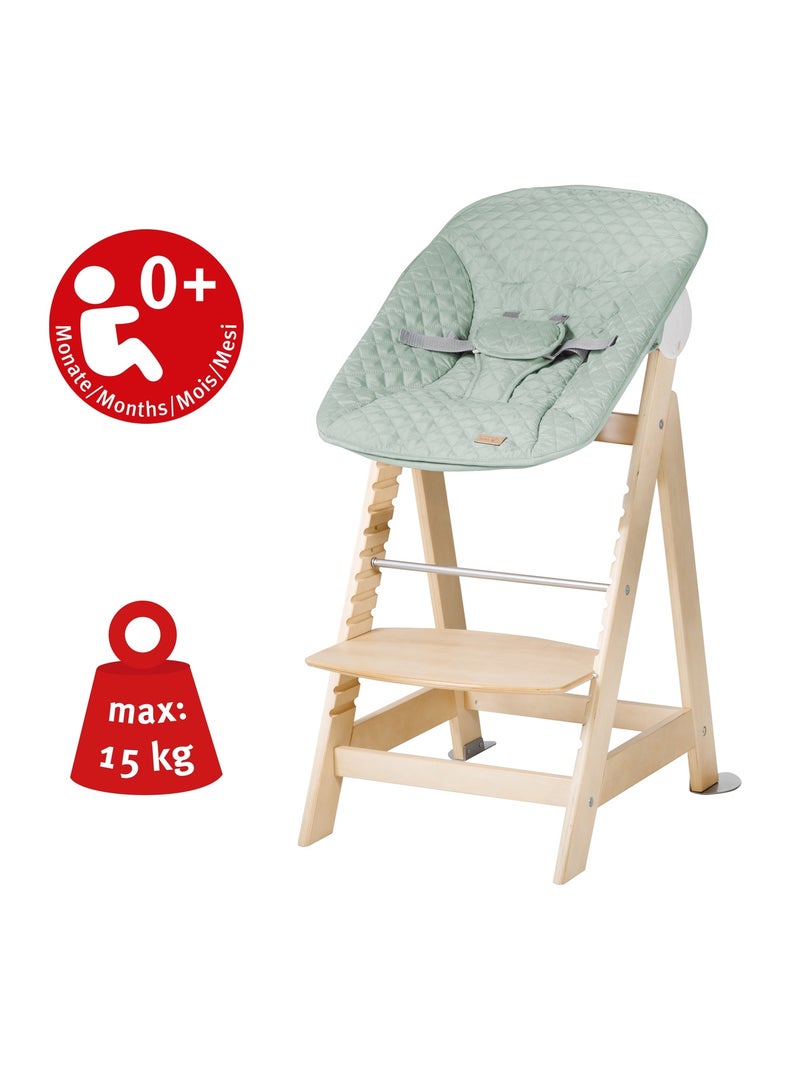 Trona evolutiva + hamaca para recién nacido 'Roba Style Born Up' Verde/Madera - Kiabi