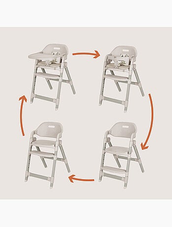 Trona evolutiva LIONELO Matt - Altura regulable - Plegado compacto - Hasta 110 kg