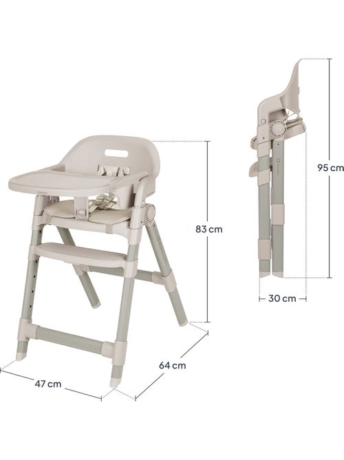 Trona evolutiva LIONELO Matt - Altura regulable - Plegado compacto - Hasta 110 kg - Kiabi Trona evolutiva LIONELO Matt - Altura regulable - Plegado compacto - Hasta 110 kg - Kiabi