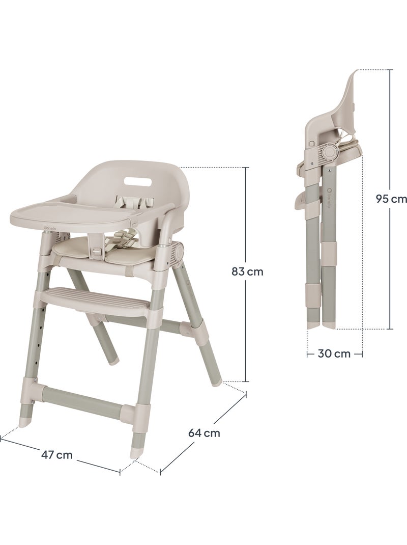Trona evolutiva LIONELO Matt - Altura regulable - Plegado compacto - Hasta 110 kg Beige - Kiabi