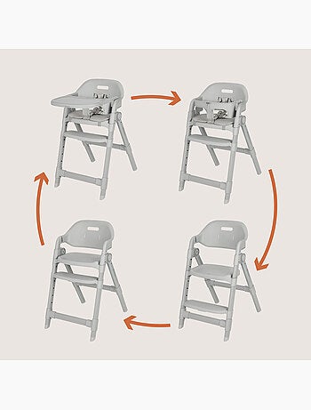 Trona evolutiva LIONELO Matt - Altura regulable - Plegado compacto - Hasta 110 kg