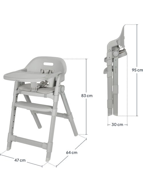 Trona evolutiva LIONELO Matt - Altura regulable - Plegado compacto - Hasta 110 kg - Kiabi Trona evolutiva LIONELO Matt - Altura regulable - Plegado compacto - Hasta 110 kg - Kiabi