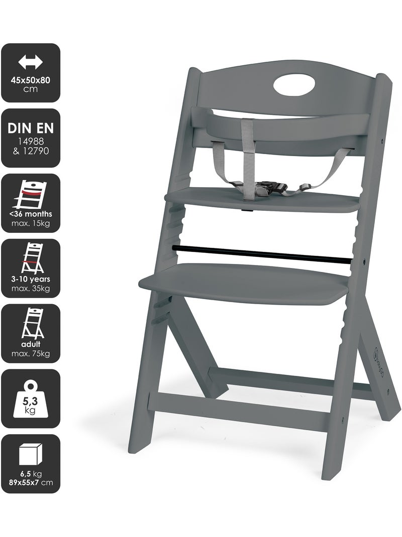 Trona Family PRO con mesa - babyGo Gris - Kiabi