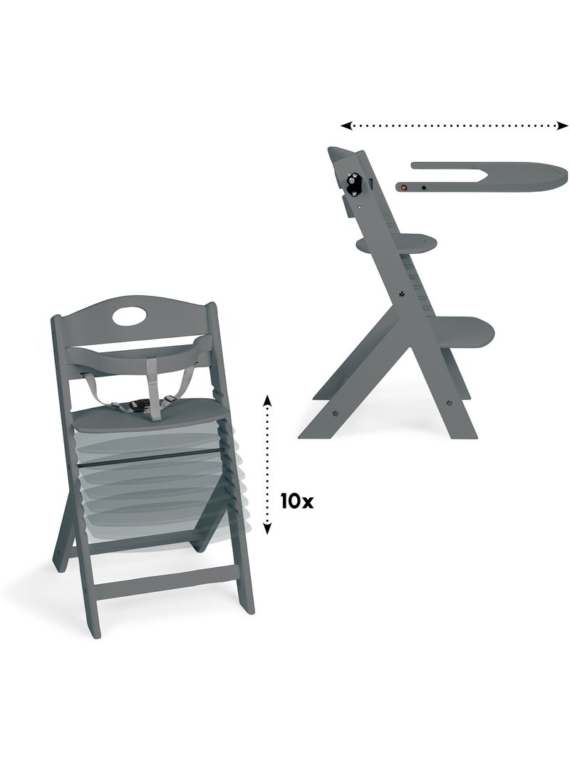 Trona Family PRO con mesa - babyGo Gris - Kiabi