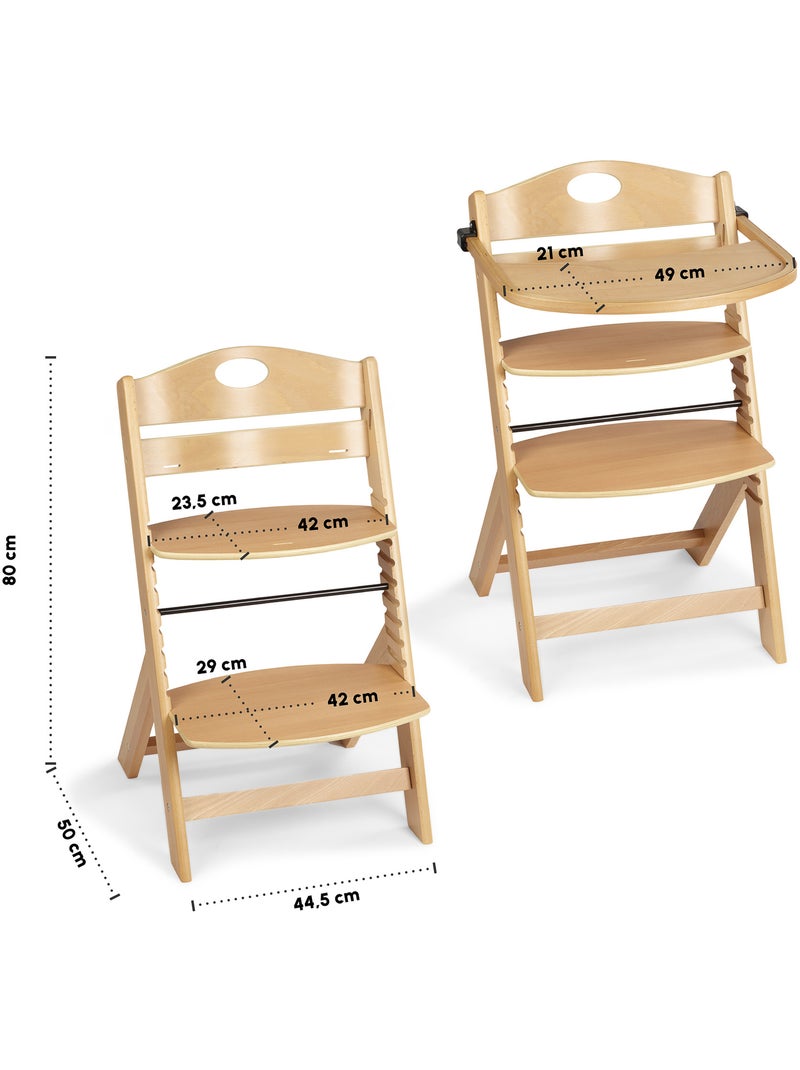 Trona Family PRO con mesa - babyGo Madera natural - Kiabi