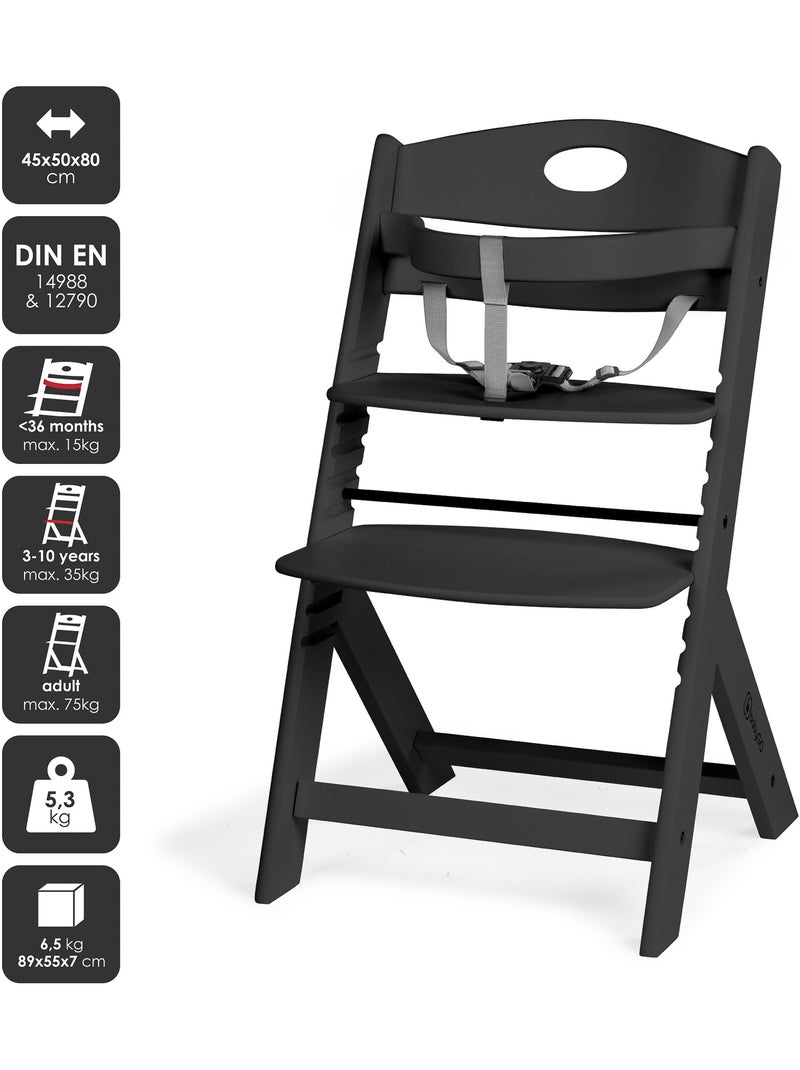 Trona Family PRO con mesa - babyGo Negro - Kiabi