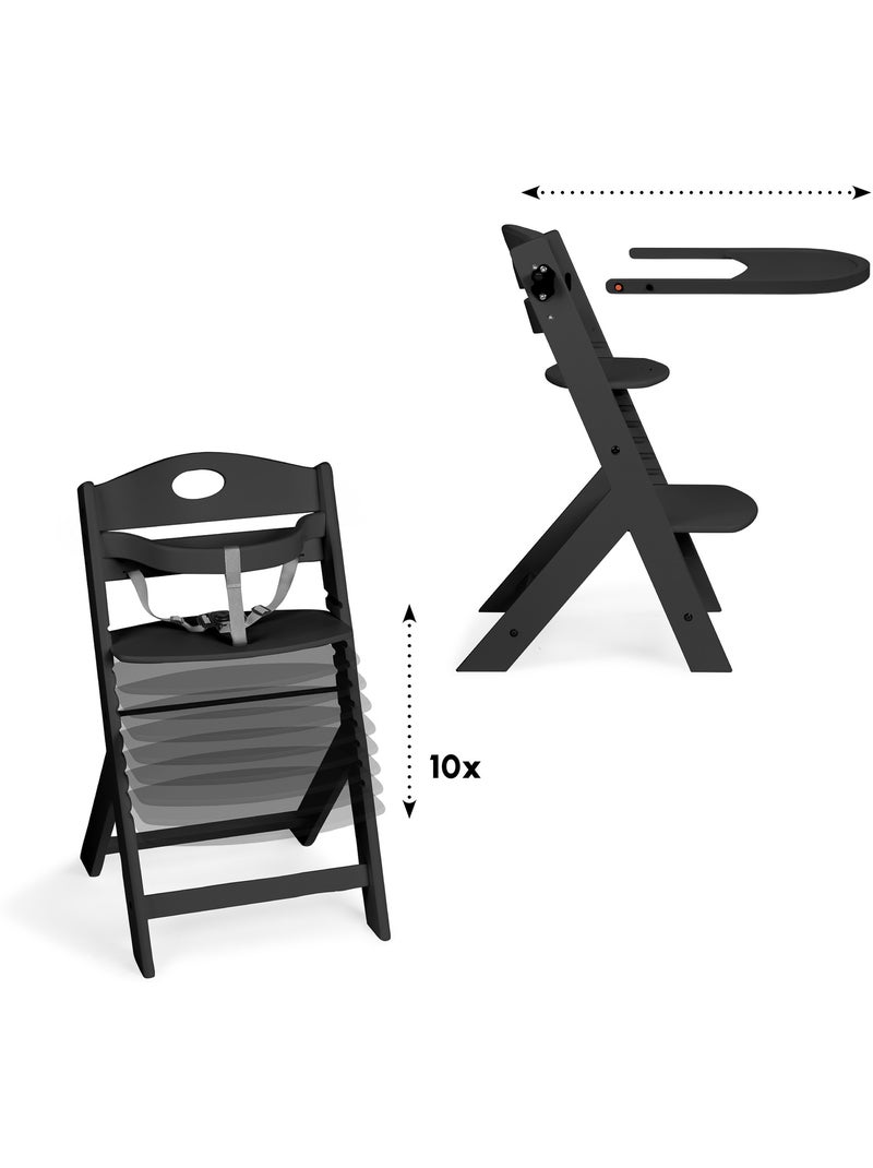 Trona Family PRO con mesa - babyGo Negro - Kiabi