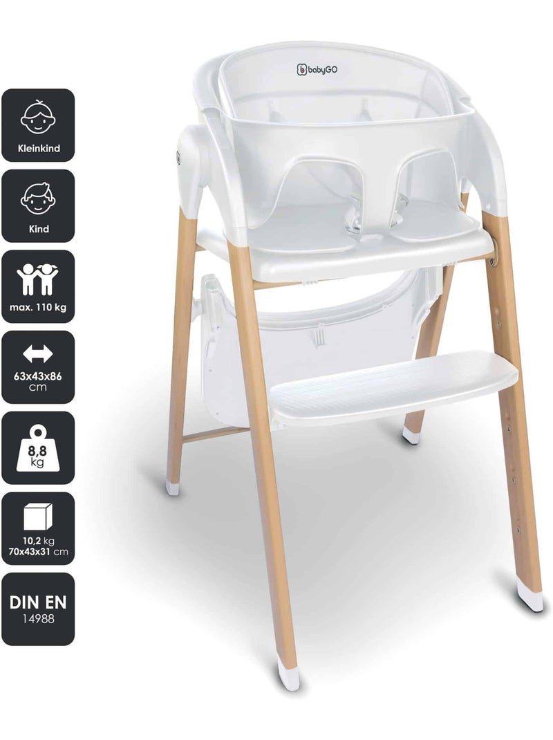 Trona Levels Newborn Set con reductor para recién nacido incluido - babyGo Blanco - Kiabi