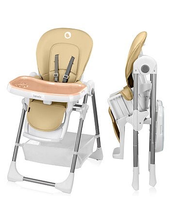 Trona LIONELO Linn - Altura ajustable - Ruedas - Cesta - Plegado compacto