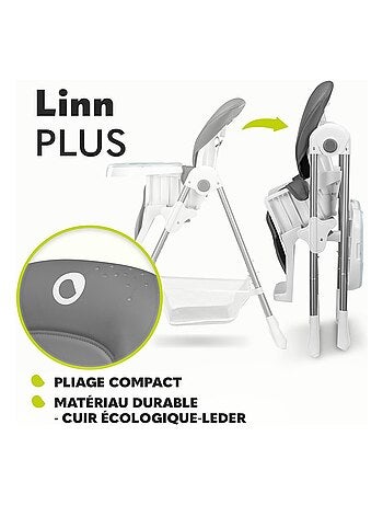 Trona LIONELO Linn - Altura ajustable - Ruedas - Cesta - Plegado compacto