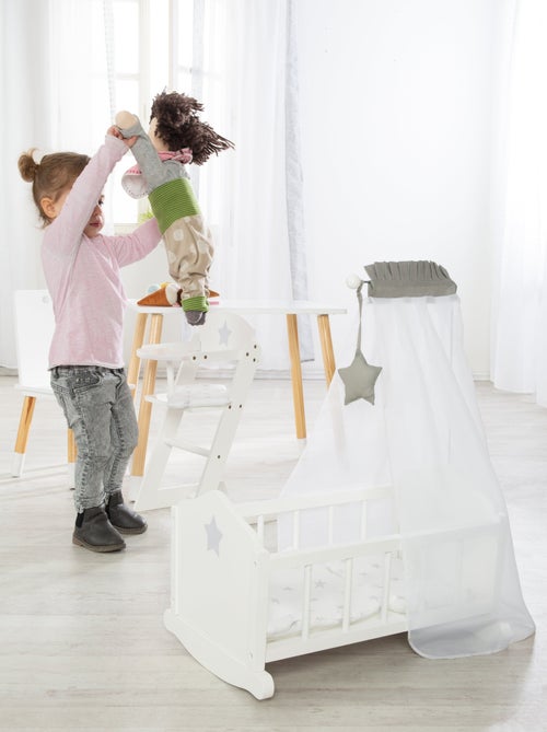 Trona para muñecas en madera maciza + cojín 'Stella' - ROBA - Kiabi