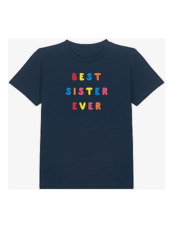 Tshirt infantil BEST SISTER EVER COLORÉE WAF